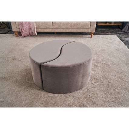 Tabouret JING Ø 80 cm marron