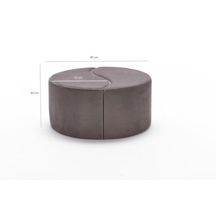 Tabouret JING Ø 80 cm marron