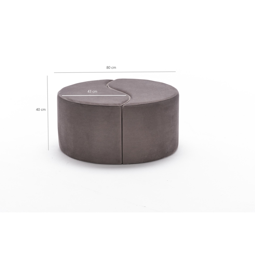 Tabouret JING Ø 80 cm marron