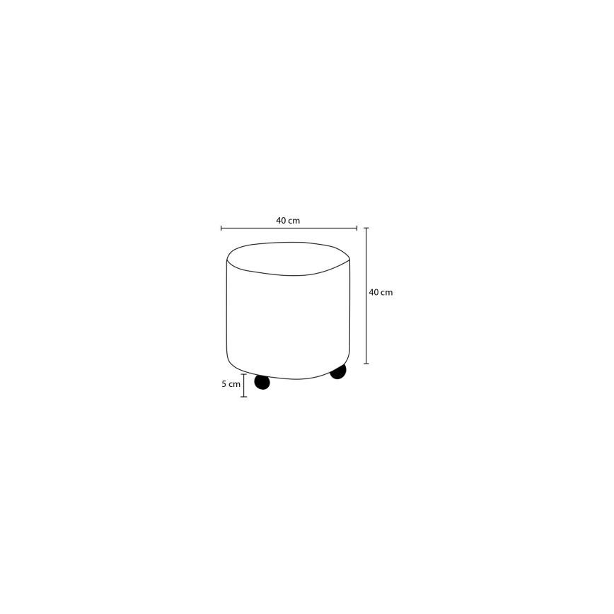 Tabouret KIMA Ø 40 cm gris