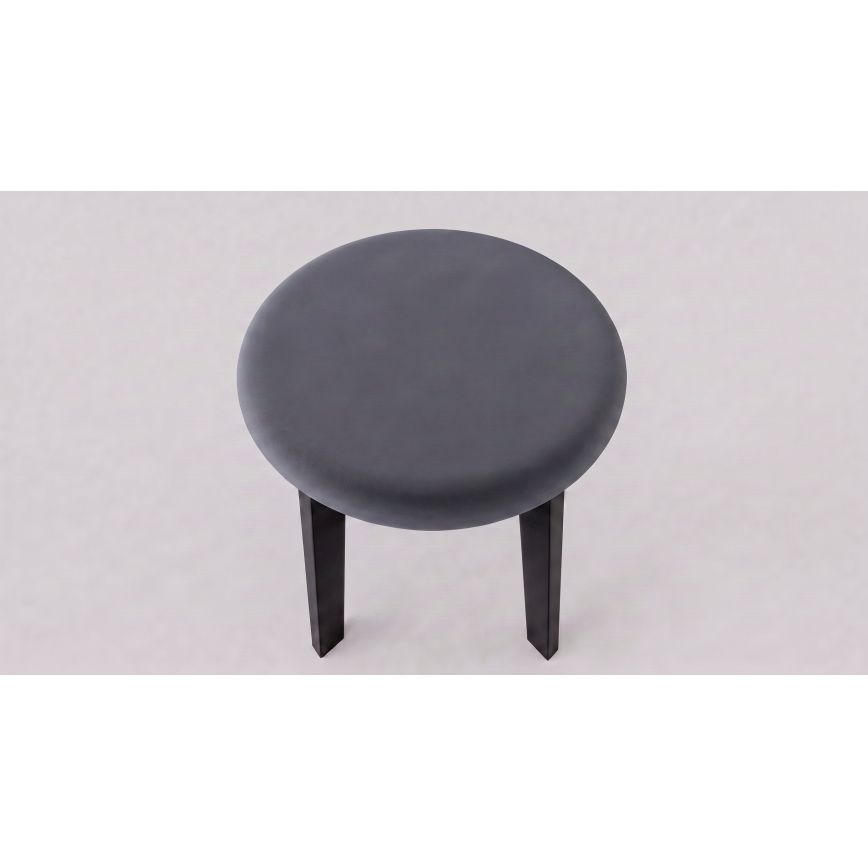Tabouret KUBE Ø 36 cm noir/anthracite