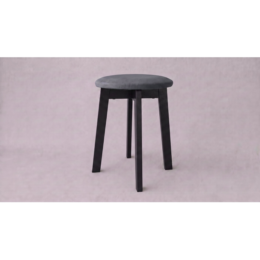Tabouret KUBE Ø 36 cm noir/anthracite