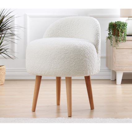 Tabouret MIKI Ø 46 cm, blanc