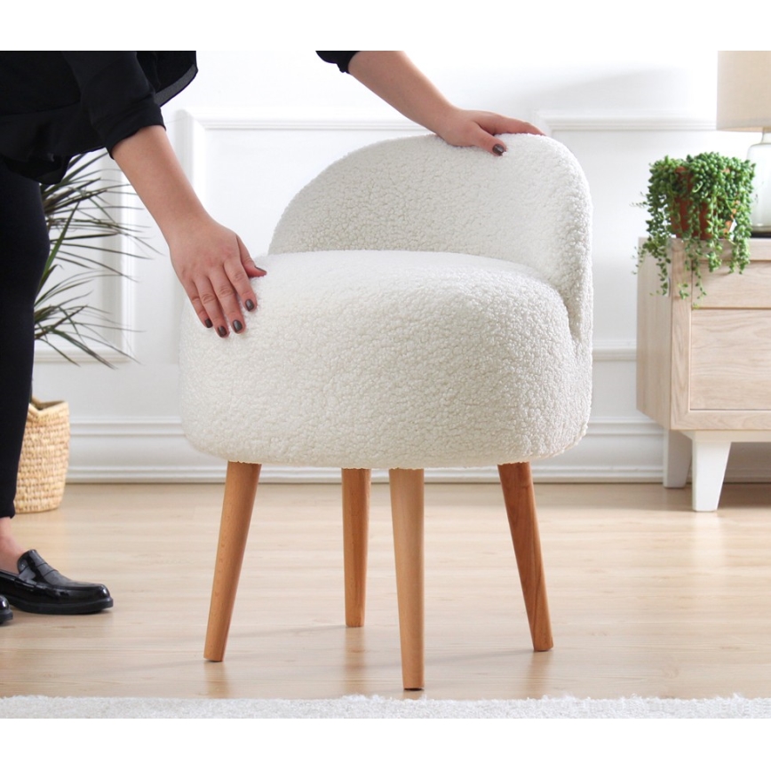 Tabouret MIKI Ø 46 cm, blanc