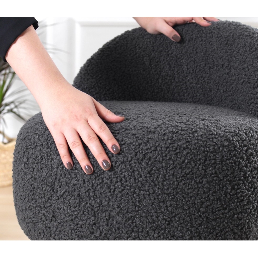 Tabouret MIKI Ø 46 cm, gris foncé