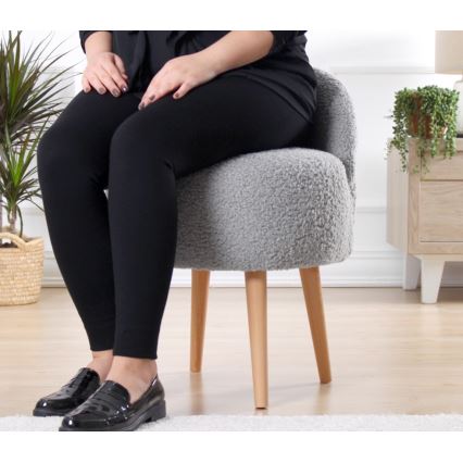 Tabouret MIKI Ø 46 cm, gris