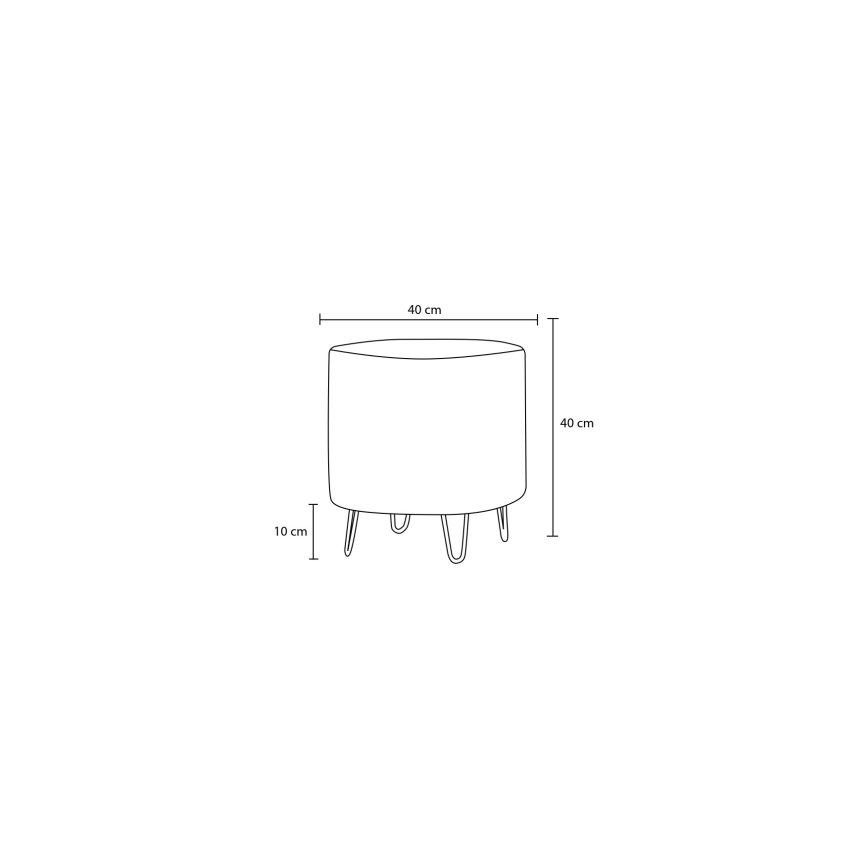 Tabouret NANI Ø 40 cm crème