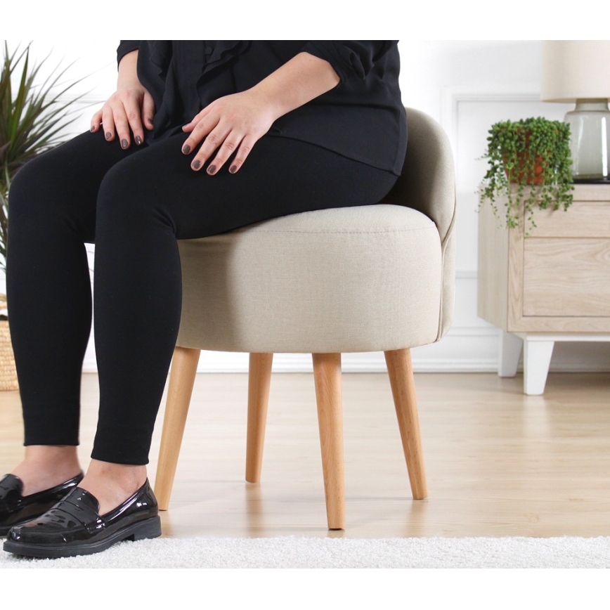 Tabouret NIKI Ø 46 cm, crème