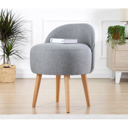 Tabouret NIKI Ø 46 cm gris
