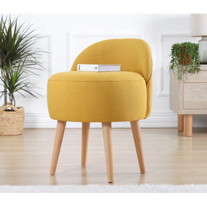 Tabouret NIKI Ø 46 cm jaune
