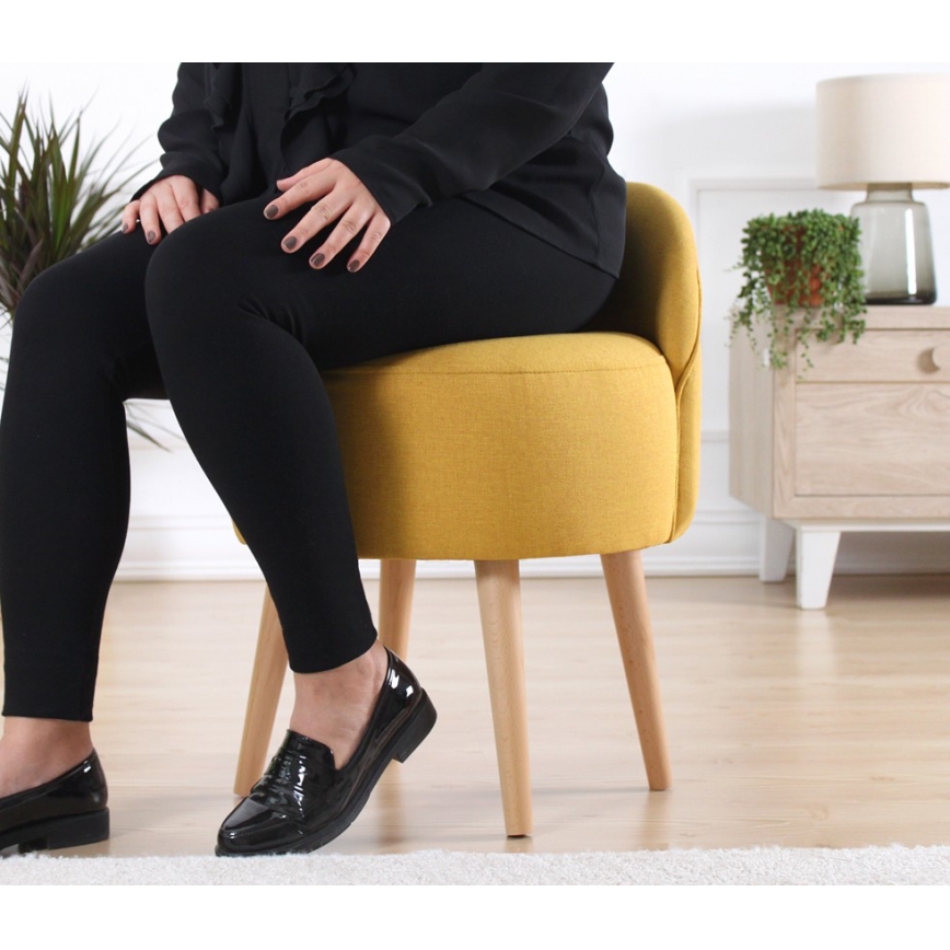 Tabouret NIKI Ø 46 cm jaune