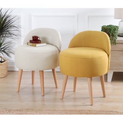 Tabouret NIKI Ø 46 cm jaune