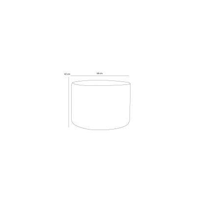 Tabouret RABO, diamètre 58 cm, coloris crème