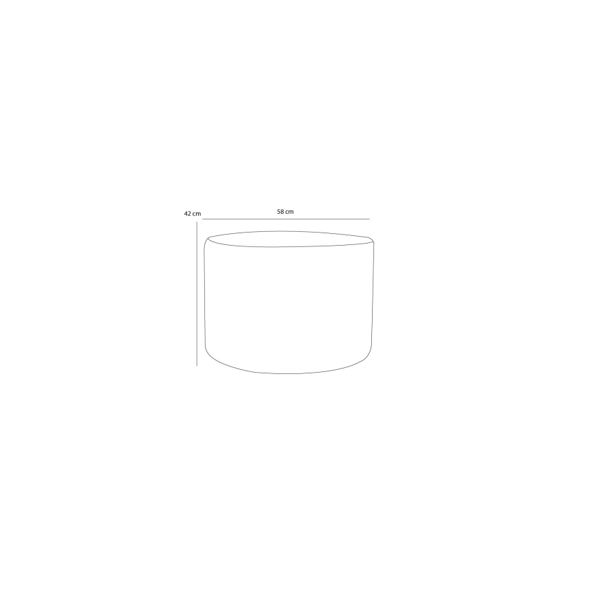 Tabouret RABO, diamètre 58 cm, coloris crème