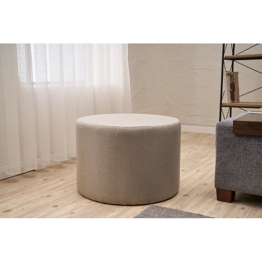 Tabouret RABO Ø 58 cm beige
