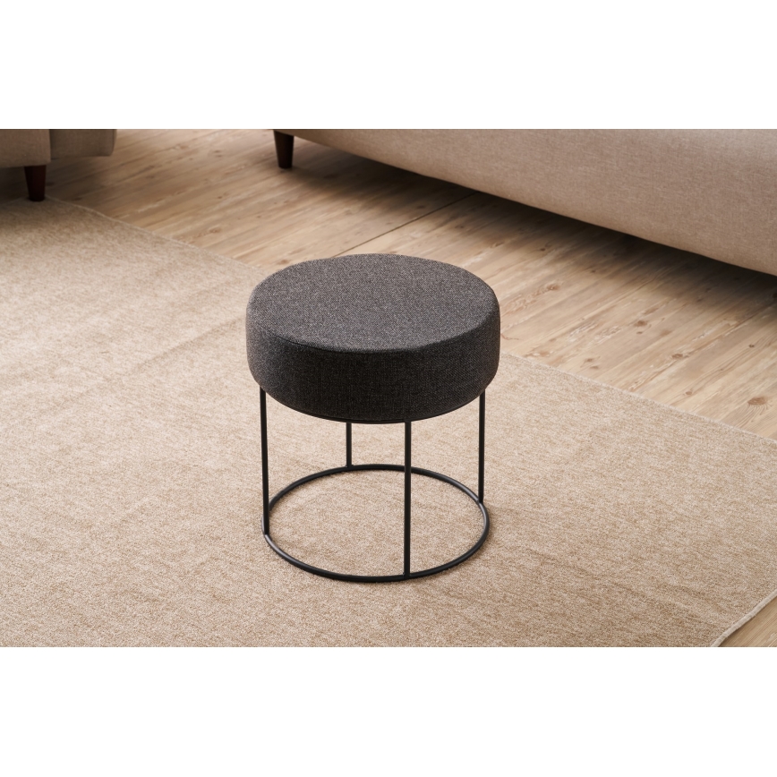 Tabouret RELO Ø 40 cm brun foncé