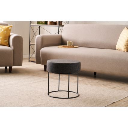 Tabouret RELO Ø 40 cm brun foncé