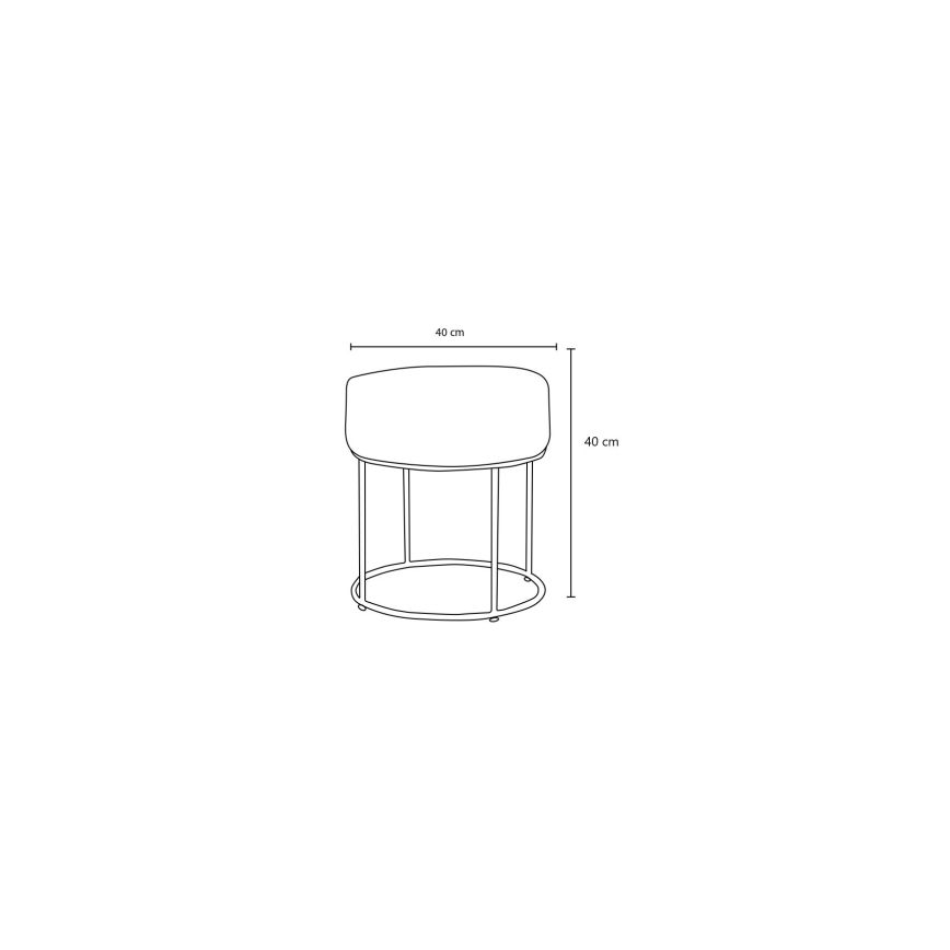 Tabouret RELO Ø 40 cm brun foncé