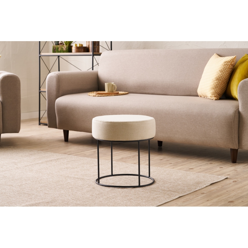 Tabouret RELO Ø 40 cm crème