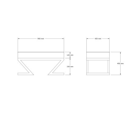 Tabouret RINA 45 x 90 cm beige