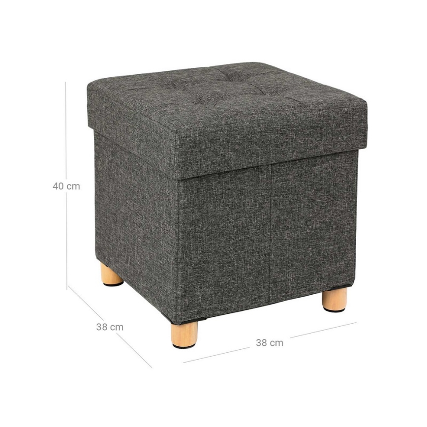 Tabouret SULTAN 38x40 cm gris foncé