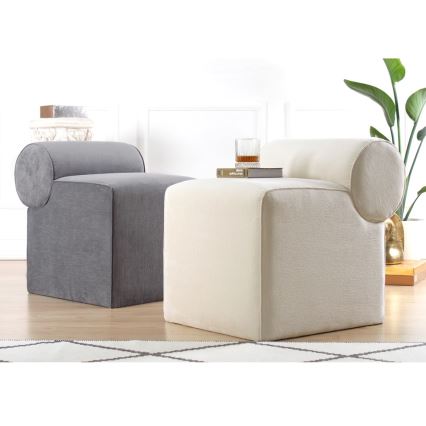 Tabouret TIKI 47x45 cm crème