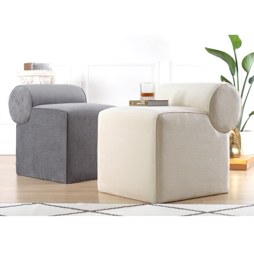 Tabouret TIKI 47x45 cm crème