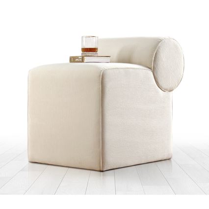 Tabouret TIKI 47x45 cm crème