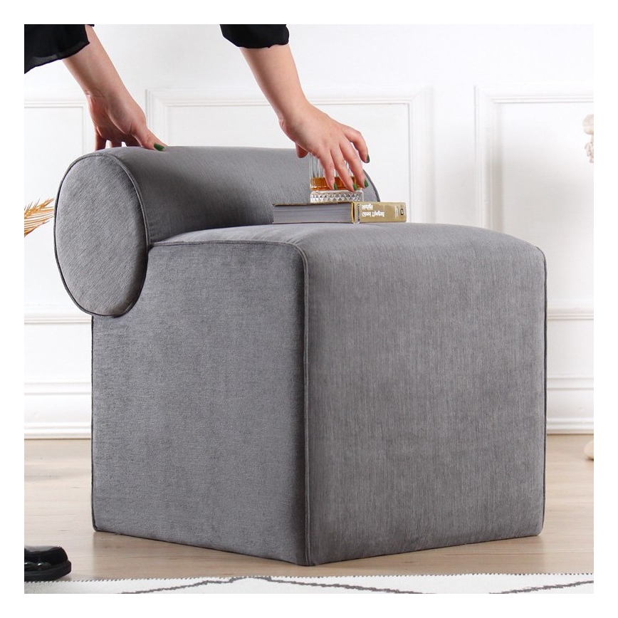 Tabouret TIKI 47x45 cm gris