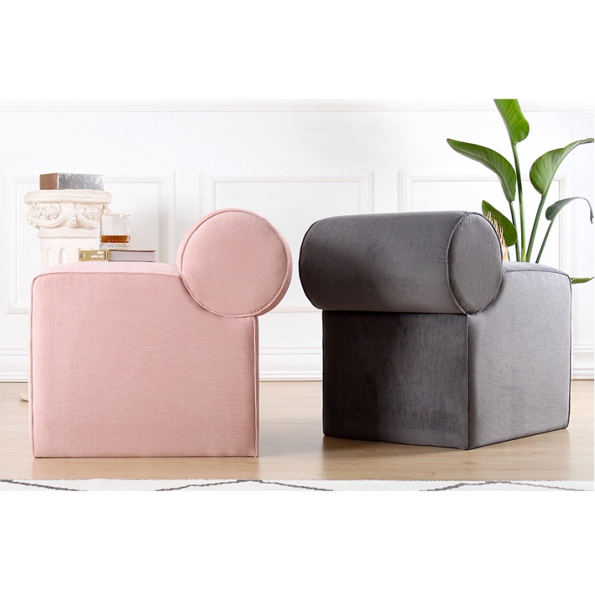Tabouret TIKI 47x45 cm gris