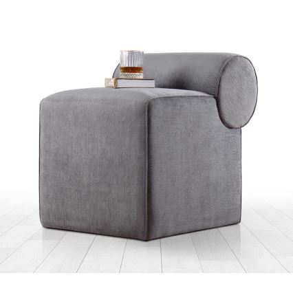 Tabouret TIKI 47x45 cm gris