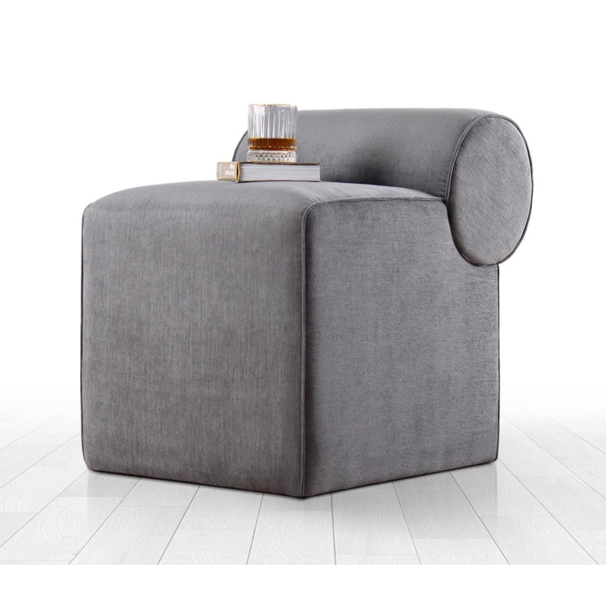 Tabouret TIKI 47x45 cm gris
