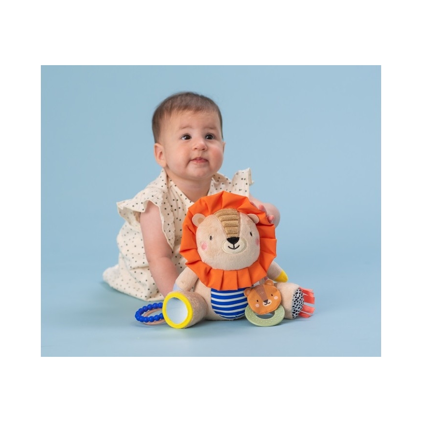 Taf Toys - Jouet en peluche avec anneaux de dentition 25 cm lion