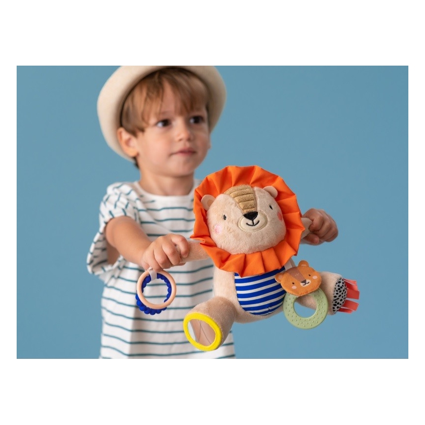 Taf Toys - Jouet en peluche avec anneaux de dentition 25 cm lion