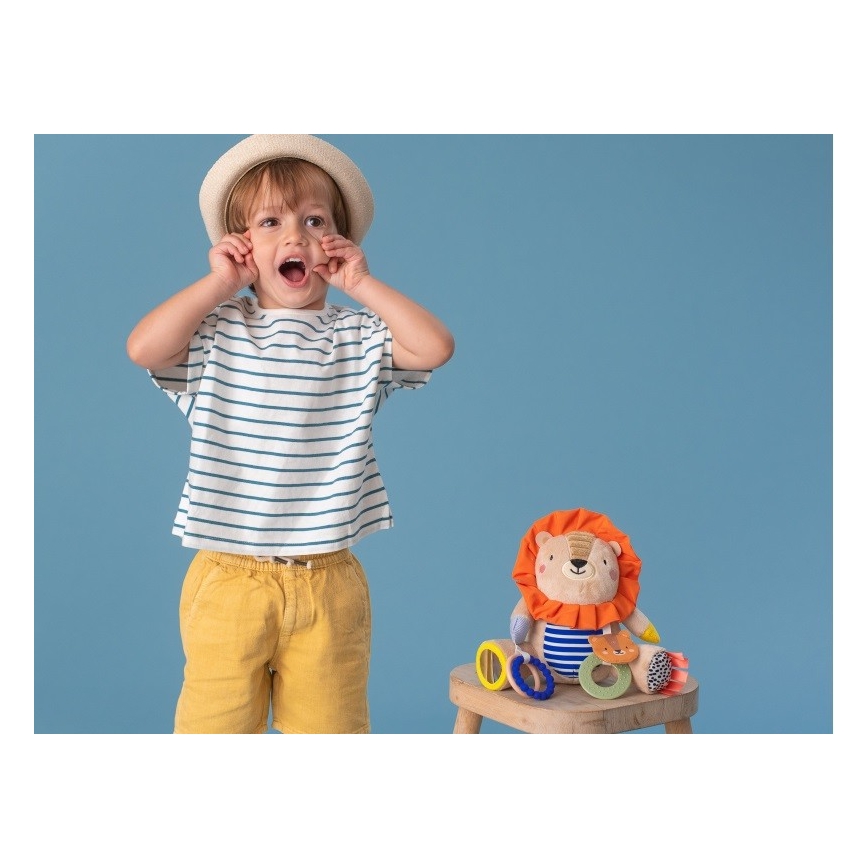 Taf Toys - Jouet en peluche avec anneaux de dentition 25 cm lion