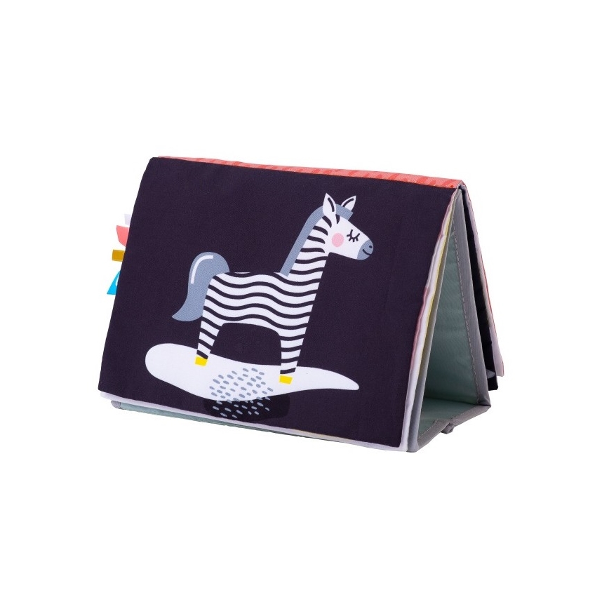 Taf Toys - Kinder textielboek met een spiegel savanne
