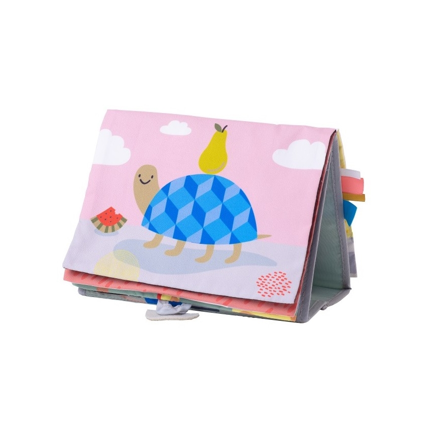 Taf Toys - Kinder textielboek met een spiegel savanne