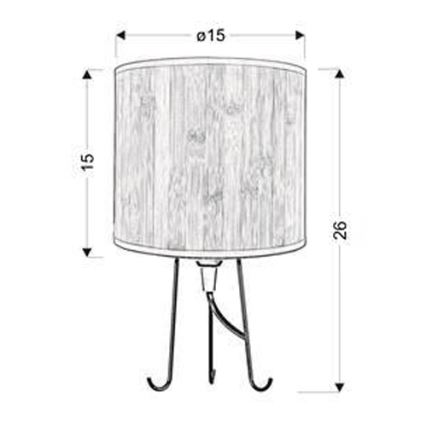 Tafel Lamp ADORA 1xE14/40W/230V dennen