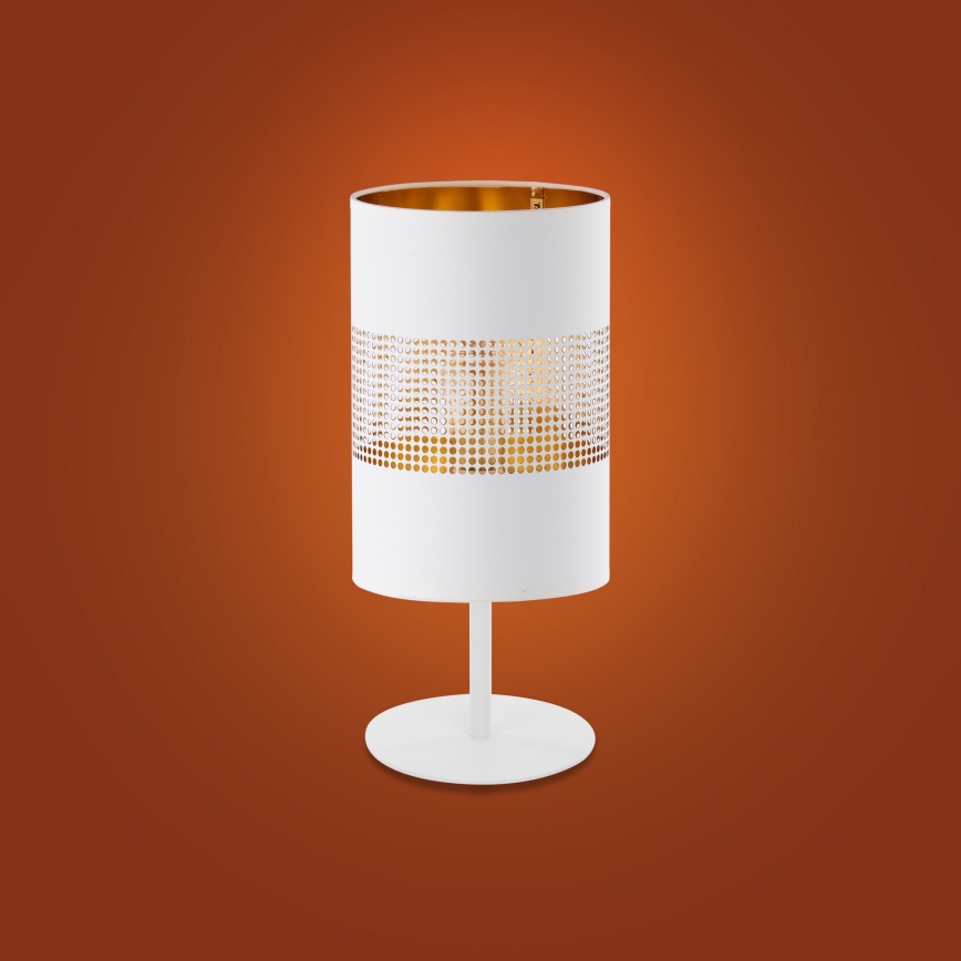 Tafel Lamp BOGART 1xE27/15W/230V wit/goud