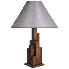 Tafel Lamp KULE 1xE27/60W/230V grijs/bruin