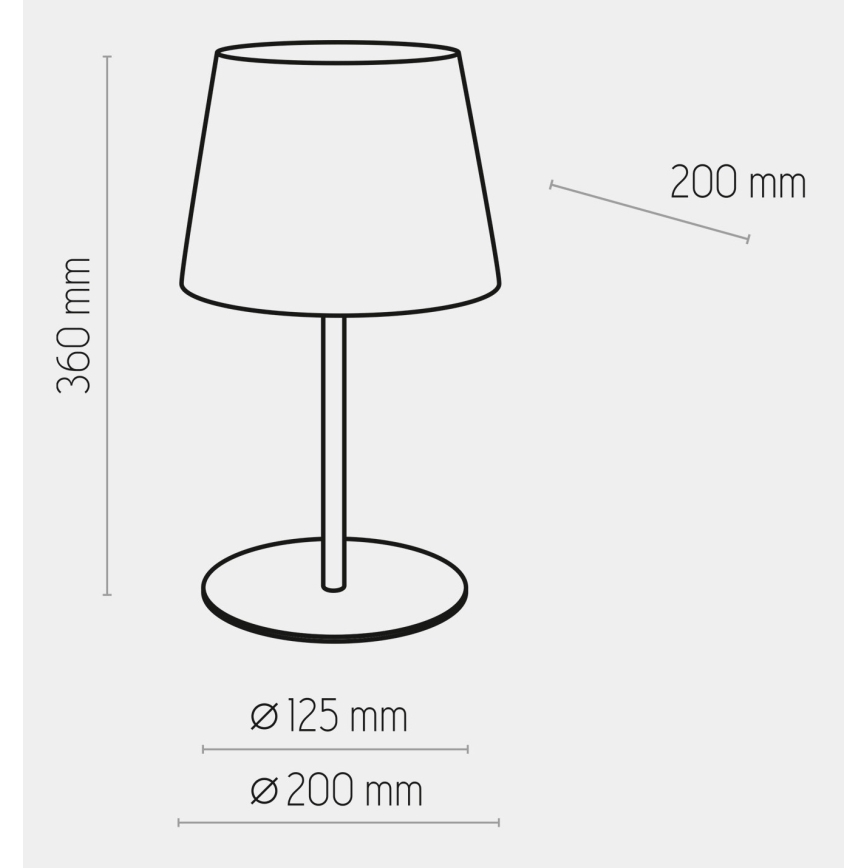 Tafel Lamp MAJA 1xE27/15W/230V wit