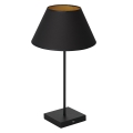 Tafel Lamp met USB verbinding 1xE27/60W/230V zwart