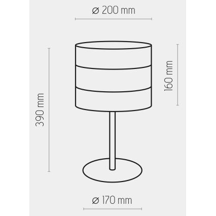 Tafel Lamp TAGO 1xE27/15W/230V wit/goud