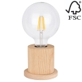 Tafel Lamp TASSE 1xE27/25W/230V eiken - FSC-gecertificeerd