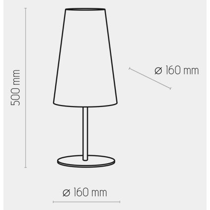 Tafel Lamp UMBRELLA 1xE27/15W/230V blauw
