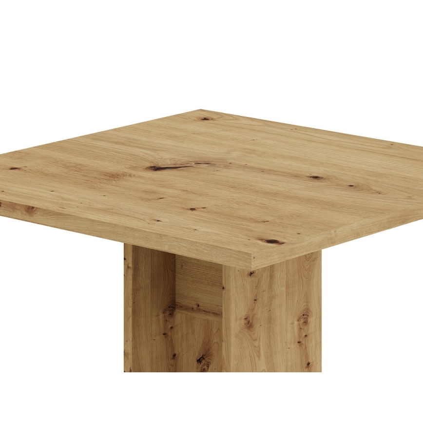 Tafel STRAPO 68 x 68 cm artisan eik