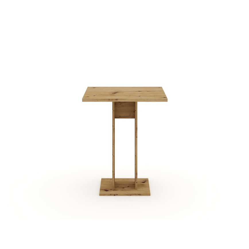 Tafel STRAPO 68 x 68 cm artisan eik