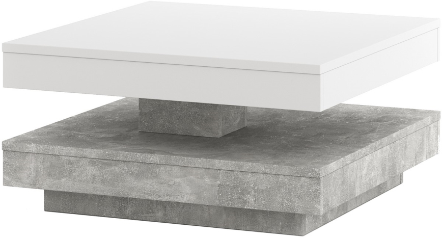 Tafel TIMO wit/grijs beton