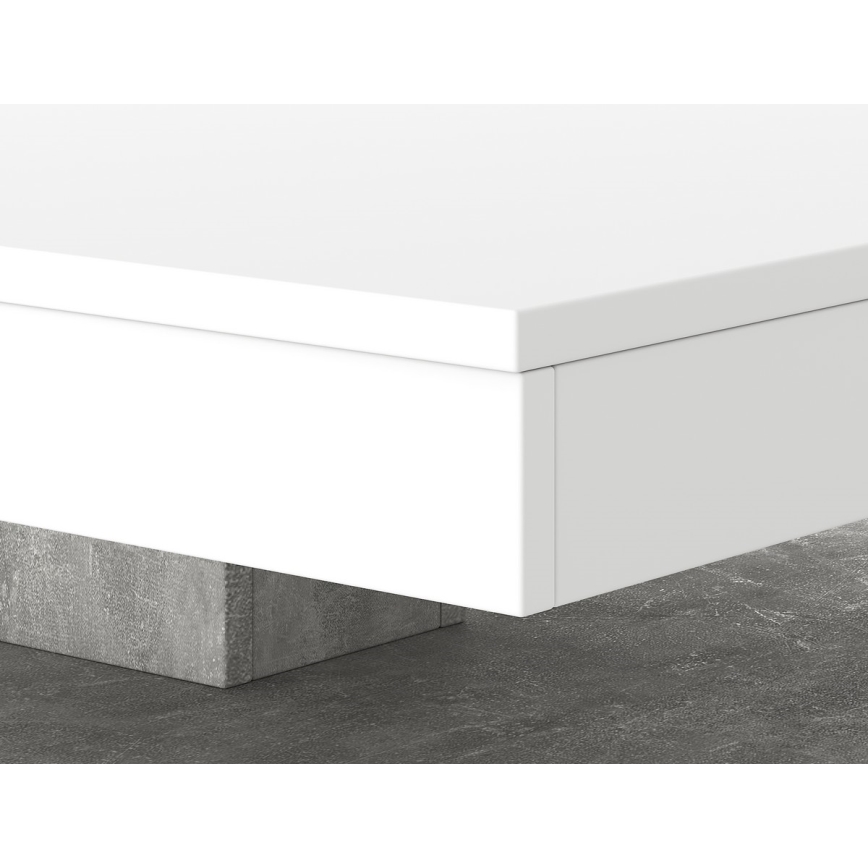 Tafel TIMO wit/grijs beton