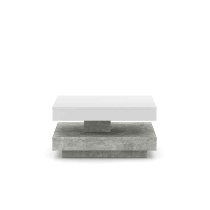 Tafel TIMO wit/grijs beton